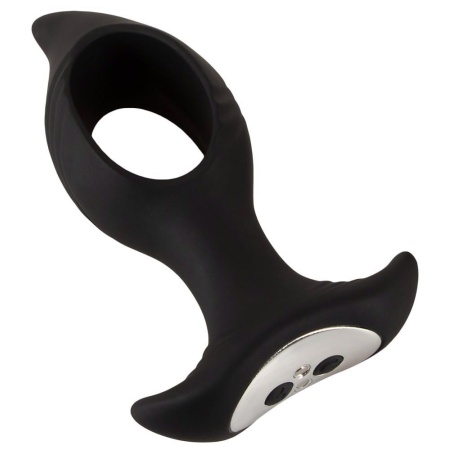 Wibrator analny RC Butt Plug with a Hole - otwór kompresyjny, długość 12 cm, średnica maks. 4,5 cm - 7