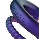 Hueman - Jupiter Vibrating Cock and Ball Ring - Purple - 4