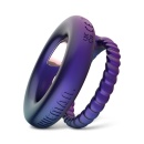 Hueman - Jupiter Vibrating Cock and Ball Ring - Purple - 5