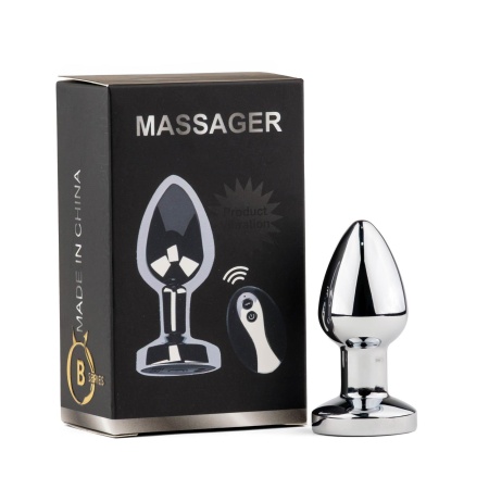 Korek analny Metal Butt Plug S Vibrator USB - pilot zdalnego sterowania, 10 trybów wibracji, wodoodporność IPX7 - 1