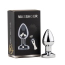 Korek analny Metal Butt Plug S Vibrator USB - pilot zdalnego sterowania, 10 trybów wibracji, wodoodporność IPX7 - 1