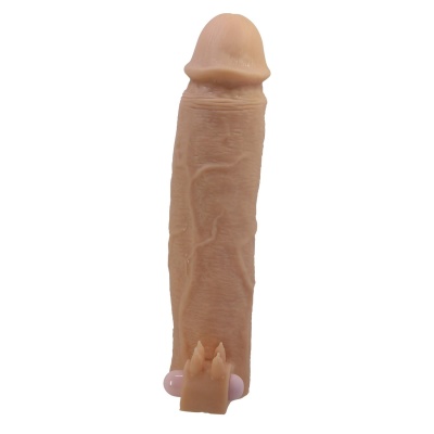 Pretty Love Xerxes – Penis Sleeve with Vibrating Ring, Flesh Color, 22 cm - 1 2