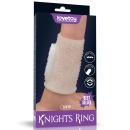 Nakładka wibrująca na penisa Drip Knights Ring 9,9 cm biała - 1