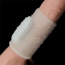 Nakładka wibrująca na penisa Drip Knights Ring 9,9 cm biała - 6