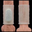 Nakładka wibrująca na penisa Drip Knights Ring 9,9 cm biała - 8