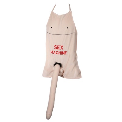 Apron with a plush penis - 1 2