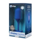 Korek analny wibrujący Snug Plug 4 Navy - obciążenie 247 g, długość 14,9 cm, średnica 4,3 cm - 1
