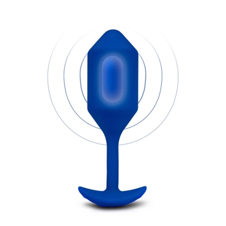 Korek analny wibrujący Snug Plug 4 Navy - obciążenie 247 g, długość 14,9 cm, średnica 4,3 cm - 2