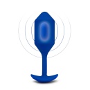 Korek analny wibrujący Snug Plug 4 Navy - obciążenie 247 g, długość 14,9 cm, średnica 4,3 cm - 2