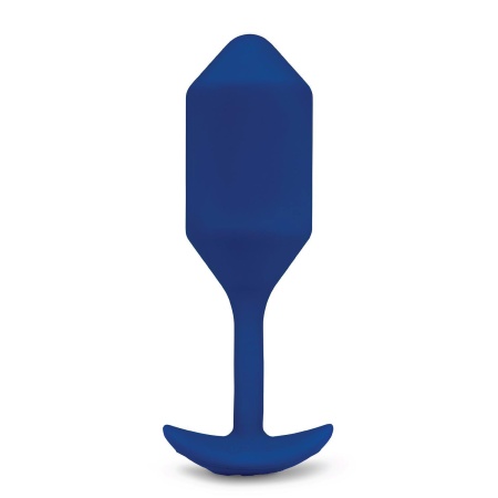Korek analny wibrujący Snug Plug 4 Navy - obciążenie 247 g, długość 14,9 cm, średnica 4,3 cm - 4