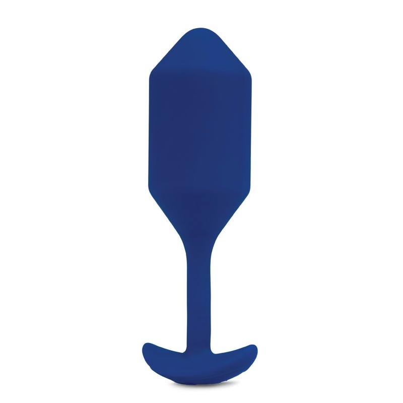 Korek analny wibrujący Snug Plug 4 Navy - obciążenie 247 g, długość 14,9 cm, średnica 4,3 cm - 5