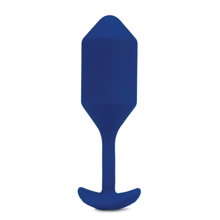Korek analny wibrujący Snug Plug 4 Navy - obciążenie 247 g, długość 14,9 cm, średnica 4,3 cm - 5
