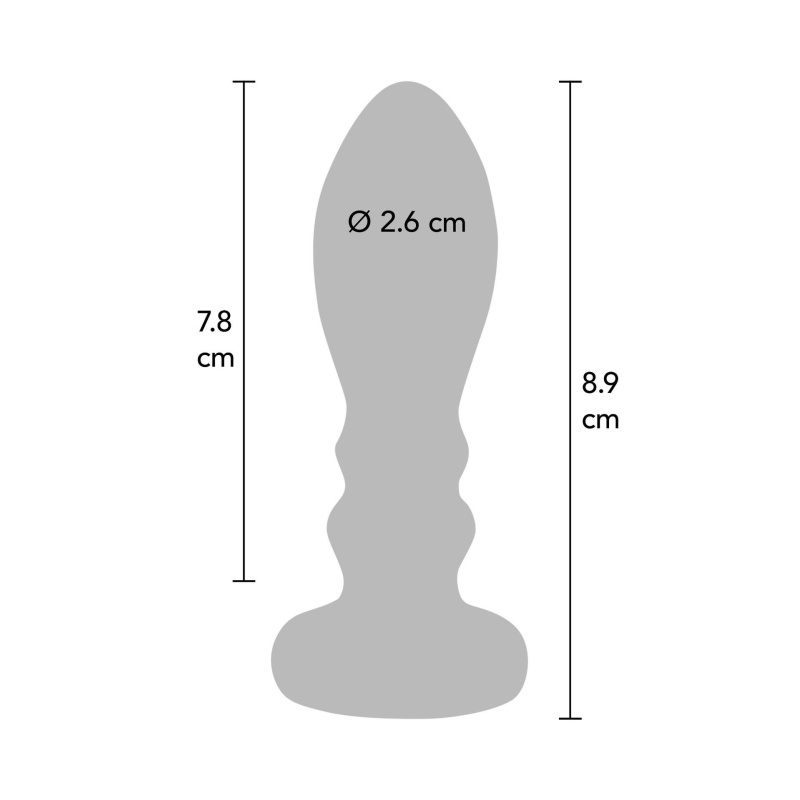 Korek analny The Slider 8,9 cm z wibracjami - 5