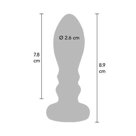 Korek analny The Slider 8,9 cm z wibracjami - 5