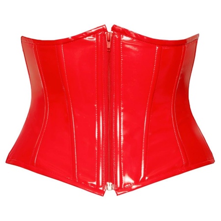Vinyl Waist Cincher red M - 6