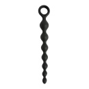 Korale analne Fantasy Anal Beads Black – gładki silikon medyczny, 6 koralików, 20 cm, średnica 2,5 cm - 1