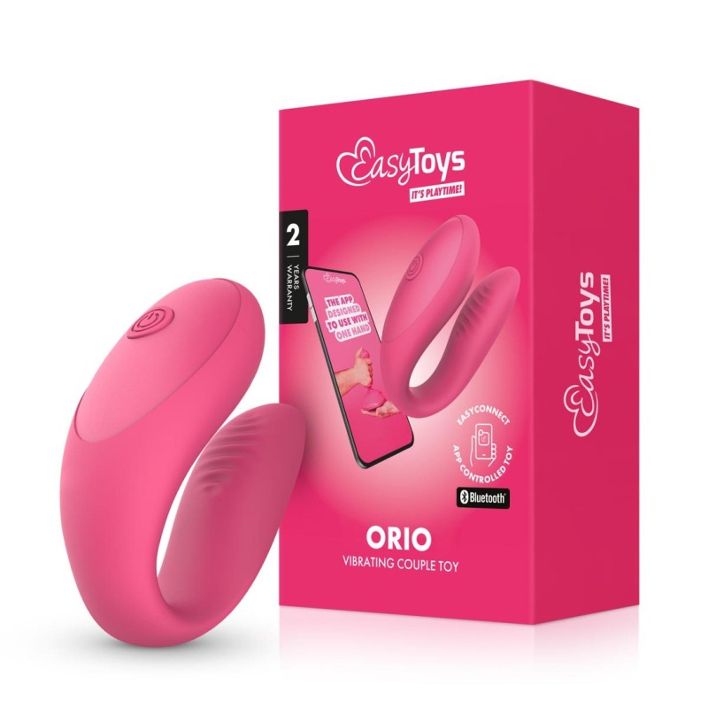 Wibrator dla par EasyConnect Orio z aplikacją - podwójna stymulacja punktu G i łechtaczki, kompaktowa dwuczłonowa budowa, siliko - 12
