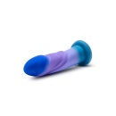 Dildo Avant Midnight Rendezvous Ocean Blue - silikon platynowy z przyssawką i uprzężą strap-on, długość 19,7 cm, szerokość 4,4 c - 4