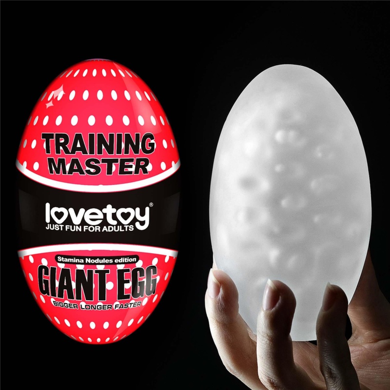 Masturbator Giant Egg Stamina Nodules Edition 12,7 cm – przezroczysty - 1