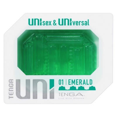 Uni Emerald - uniwersalna, dwustronna nakładka stymulująca z TPE, długość 6 cm (wysoce rozciągliwa) - 1