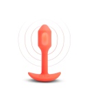 Korek analny wibracyjny Snug Plug 1 Orange - obciążony, 4 poziomy i 6 wzorów wibracji, długość całkowita 10 cm, średnica 2,4 cm - 3