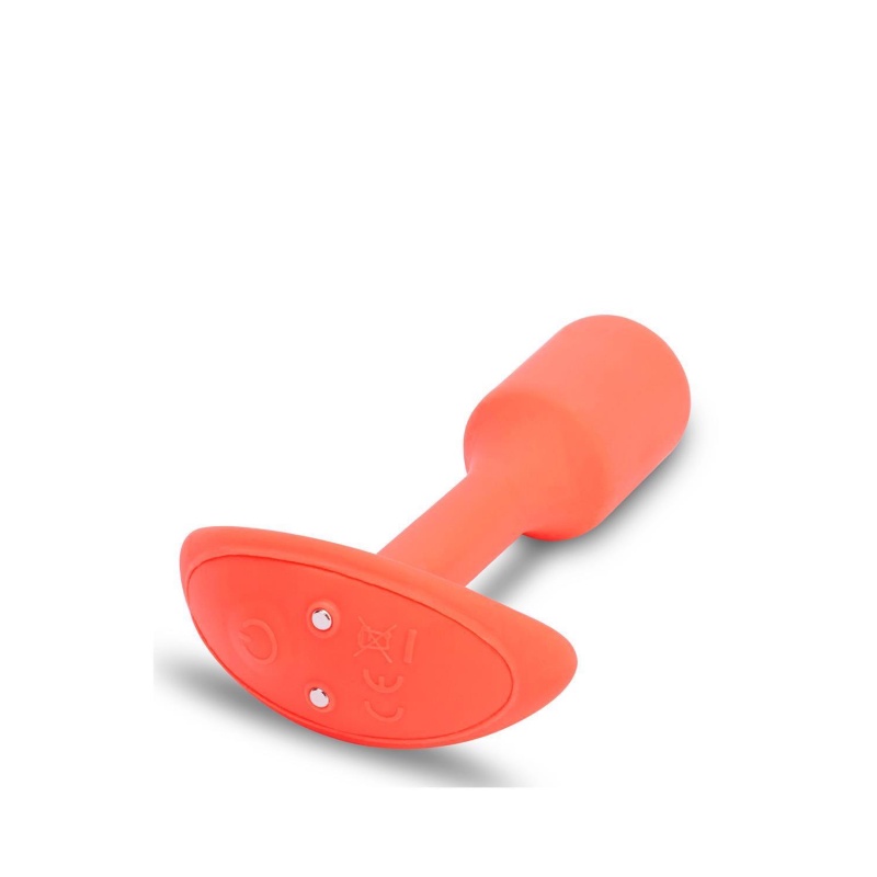 Korek analny wibracyjny Snug Plug 1 Orange - obciążony, 4 poziomy i 6 wzorów wibracji, długość całkowita 10 cm, średnica 2,4 cm - 5