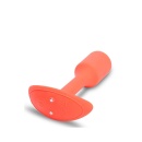 Korek analny wibracyjny Snug Plug 1 Orange - obciążony, 4 poziomy i 6 wzorów wibracji, długość całkowita 10 cm, średnica 2,4 cm - 5