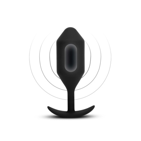 Korek analny wibrujący Snug Plug 5 Black - obciążony, silikonowy, 16,4 cm x 4,9 cm - 2