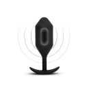 Korek analny wibrujący Snug Plug 5 Black - obciążony, silikonowy, 16,4 cm x 4,9 cm - 2
