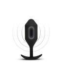 Korek analny wibrujący Snug Plug 5 Black - obciążony, silikonowy, 16,4 cm x 4,9 cm - 3