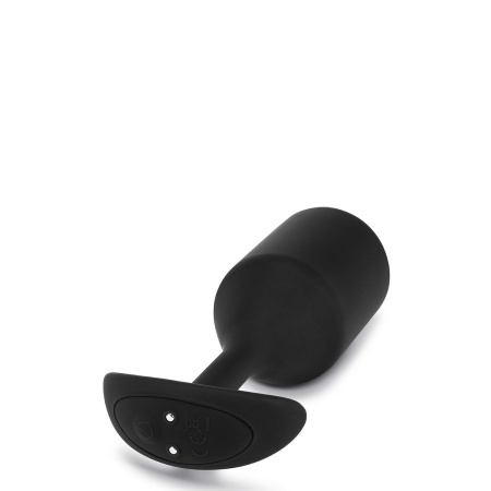 Korek analny wibrujący Snug Plug 5 Black - obciążony, silikonowy, 16,4 cm x 4,9 cm - 5