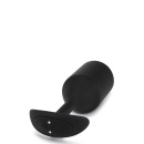 Korek analny wibrujący Snug Plug 5 Black - obciążony, silikonowy, 16,4 cm x 4,9 cm - 5