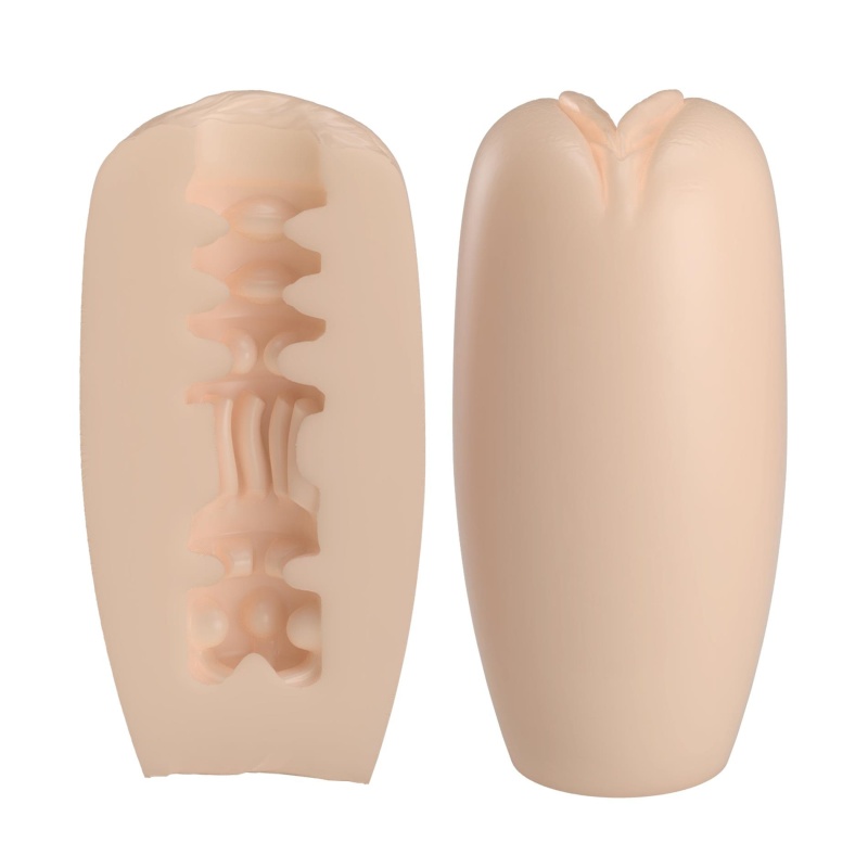 Masturbator Catherine Caspar z elastycznego TPR, dwustronna tekstura, ok. 10 cm - 5