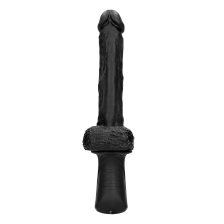 Hand Held Liquid Silicone Vibrating and Thrusting Sex Machine - Black - 7