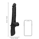 Hand Held Liquid Silicone Vibrating and Thrusting Sex Machine - Black - 8