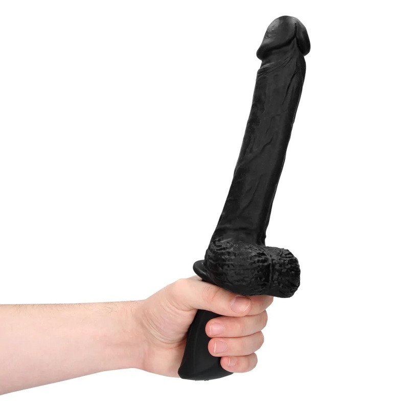 Hand Held Liquid Silicone Vibrating and Thrusting Sex Machine - Black - 9
