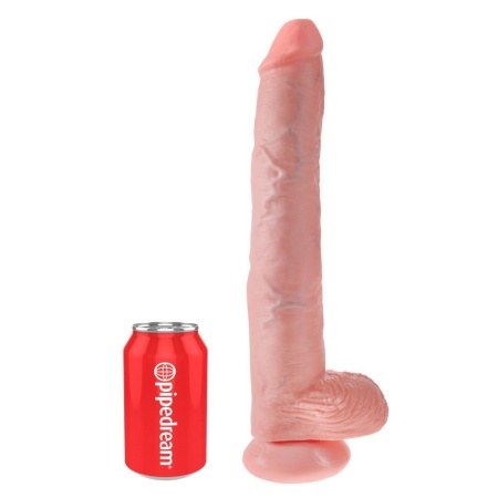 Dildo King Cock 14-calowe z Jądrami – Realistyczny Kształt, Przyssawka, 35,6 cm - 2