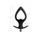 Wibrujący korek analny POPO Cordis Vibro Black, rozmiar L, 7 trybów wibracji, kształt serca, wyjmowana wkładka - 4