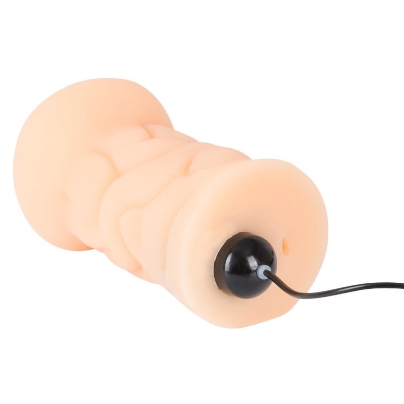 Masturbator wibracyjny Easy Job Ruth z realistycznym kanałem i zdejmowanym Vibro-Bulletem, 10 trybów, 17 cm - 4