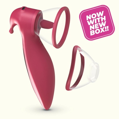 Stymulator ssący Crushious Saci 17,7 cm z funkcją lizania i wibracji, różowy - 1 2