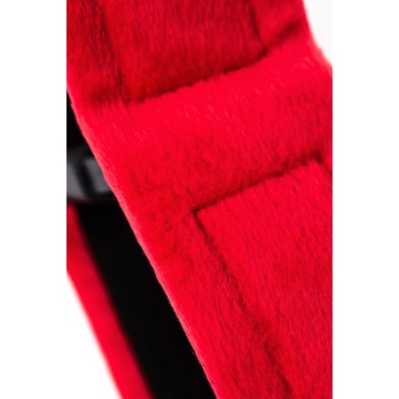 Anonymo handcuffs, velour, red, 24 cm - 6