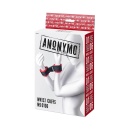 Anonymo handcuffs, velour, red, 24 cm - 7