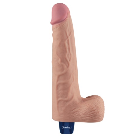 Wibrator dildo Real Softee 25,5 cm, kolor flesh - 4