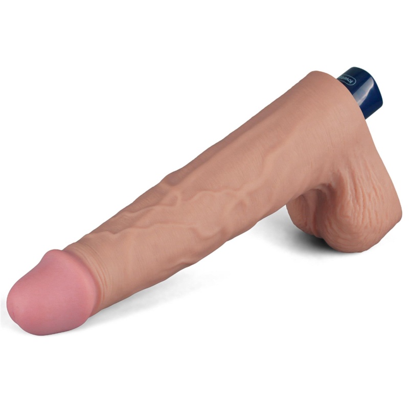 Wibrator dildo Real Softee 25,5 cm, kolor flesh - 8
