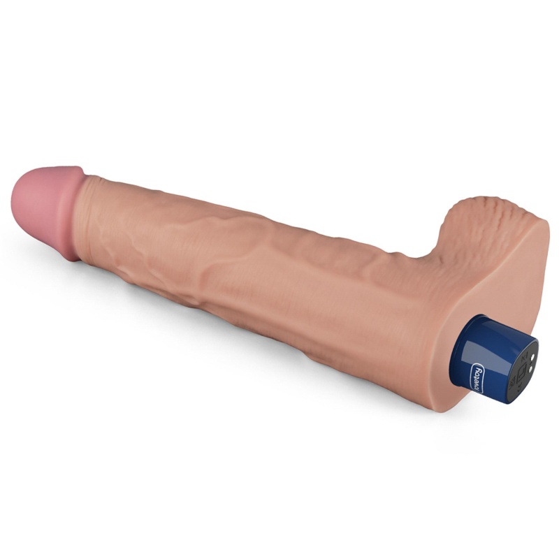 Wibrator dildo Real Softee 25,5 cm, kolor flesh - 9