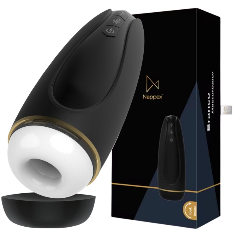 Masturbator - Nappex™ Branco Black - Premium Mastubators (10 Languages - 1