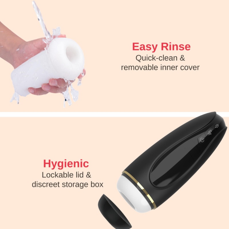 Masturbator - Nappex™ Branco Black - Premium Mastubators (10 Languages - 4