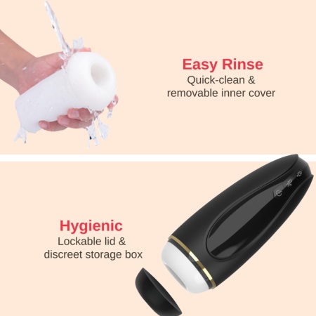 Masturbator - Nappex™ Branco Black - Premium Mastubators (10 Languages - 4