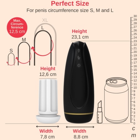 Masturbator - Nappex™ Branco Black - Premium Mastubators (10 Languages - 8