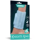 Wibrujący pierścień erekcyjny Knights Ring 9,9 cm z wypustkami - niebieski - 1